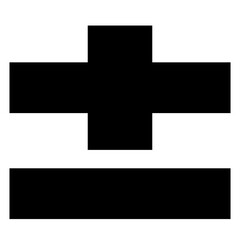 Fototapeta premium Plus Minus Symbol isolated on a Transparent Background