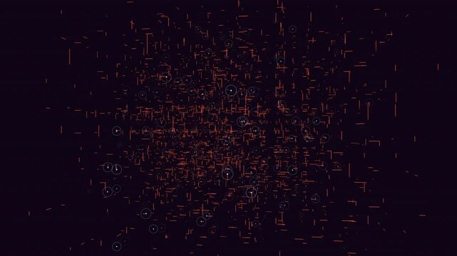 Abstract lines and shapes form an intricate network, showcasing a complex web of connections