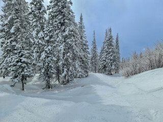 Ski resort Sheregesh in Siberia, Russia.
