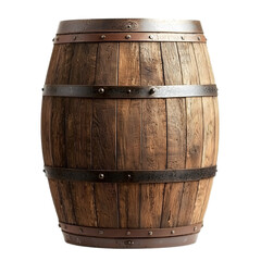 Obraz premium vintage oak wine barrel die-cut isolate background 