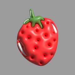 3d fruit tropical isolated on white ackground. 3d render