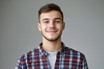 Obraz premium close up portrait of young smiling handsome guy