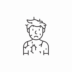 homeless man icon sign vector