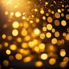 Fototapeta premium background of blurred yellow lights bokeh effect