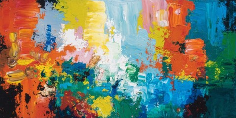 Fototapeta premium Explosive Symphony of Colors in Abstract Expressionism background