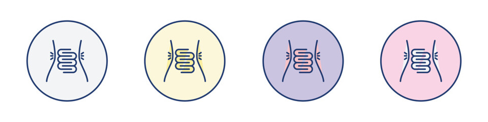 Fototapeta premium Diarrhea icon Thin line flat illustration