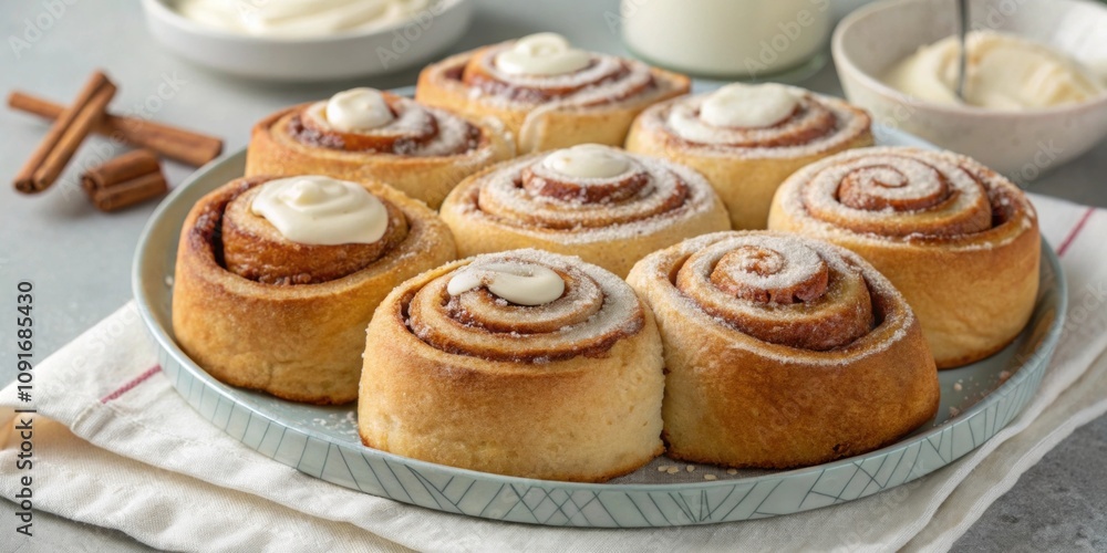 Aufkleber cinnamon s rolls soft cinnamon rolls twisted into s shapes rolled in sugar and topped with creamy fr