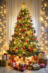 christmas tree and gifts