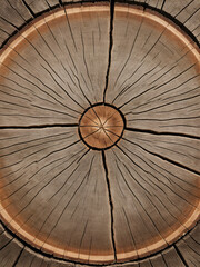 close-up Cross-section background of a tree. wooden