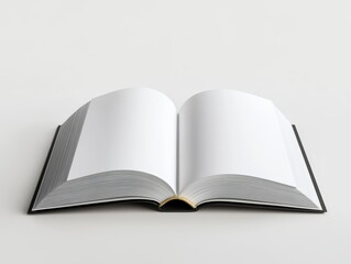 Fototapeta premium Blank Open Book Mockup for Displaying Artwork or Designs Generative AI
