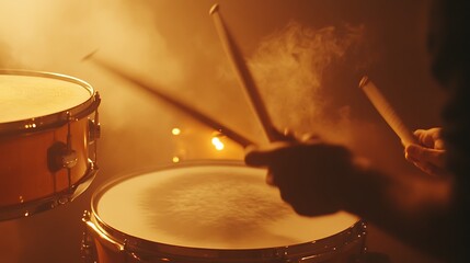 Naklejka premium musician playing the drums