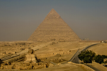 The sphinx and the pyramids of giza