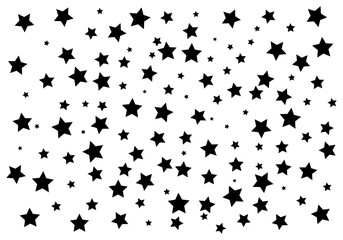 Fondo de estrellas negras sobre fondo blanco © Montsilus