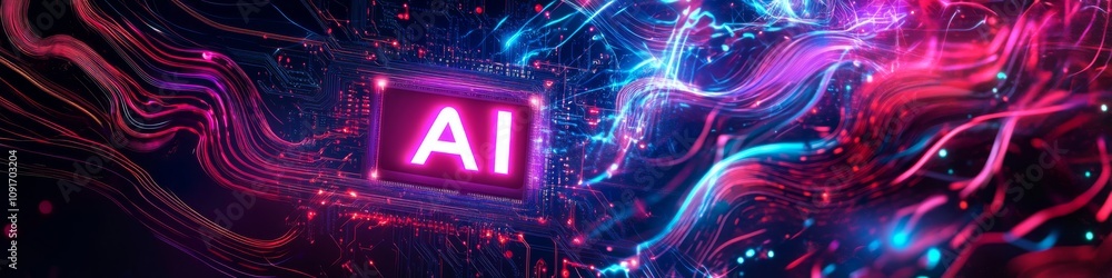 Poster exploring the role of ai in shaping the future of digital business and communication strategies