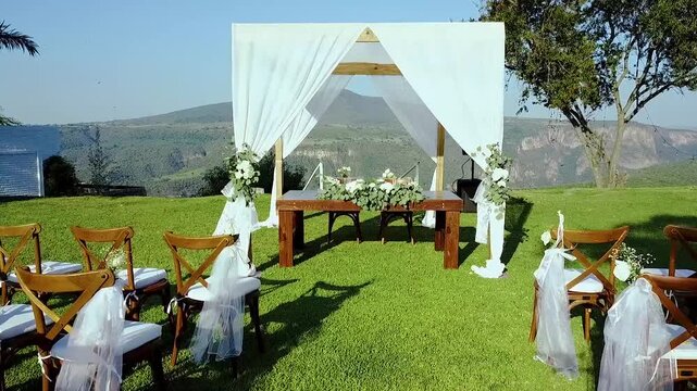 boda civil en la barranca paisaje