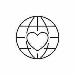 world hearth icon sign vector