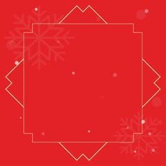 New Year's minimalist background with gold frame