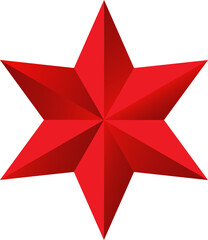 Stylized Red Christmas Star