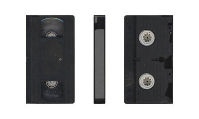 Obraz premium composition of Old VHS video cassette png isolated with clear area for mockup on transparent background in retro Y2K style