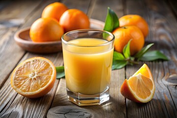 orange juice and fruits