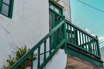 Scala verde tipica costruzione di architettura europea