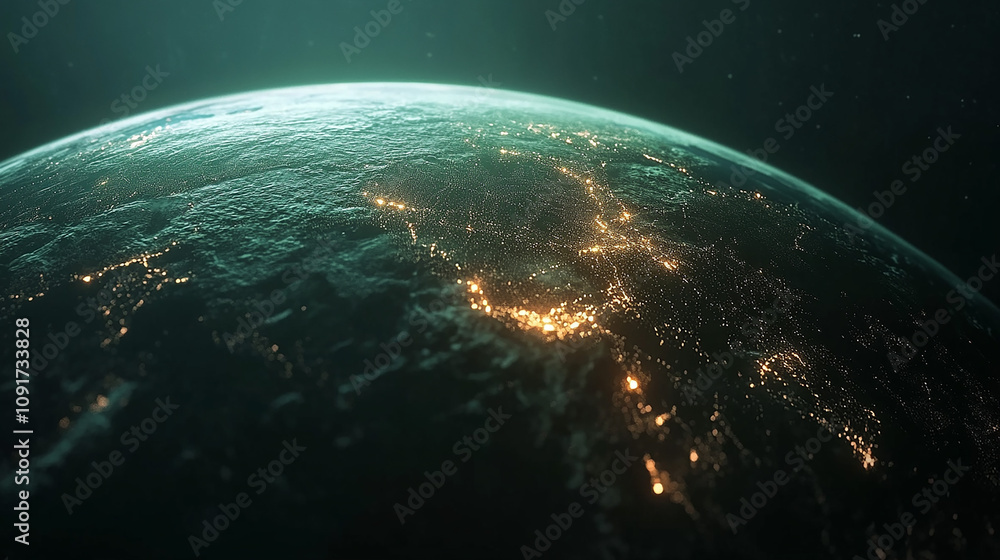 Poster communication technology with global internet network connected in world wide. telecommunication and