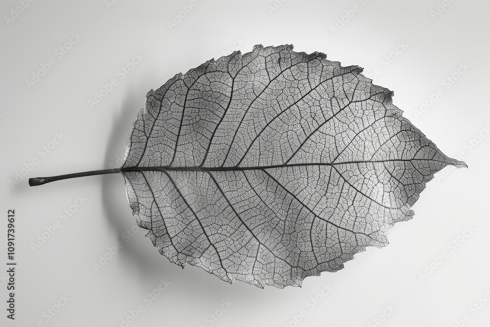 Poster a detailed view of a skeleton leaf reveals its delicate, lace-like structure, emphasizing its intric