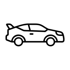 Sports Car Icon Outline