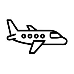 Fototapeta premium Private Jet Icon Outline