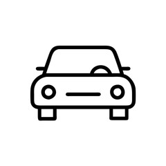 Obraz premium Car Front Icon Outline