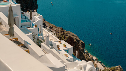 Obraz premium Santorini aegean Island landscape - house architectures