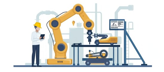 Industrial Automation: Robot Arm Assembling a Toy Car