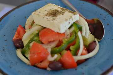Authentic Greek Flavors: Greek Salad, Meat, and Healthy Snacks