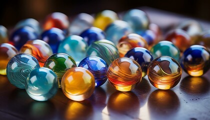 glass marbles, AI generated