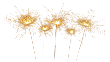 Festive Sylvester New Years Eve Party isolated on a transparent background, PNG file