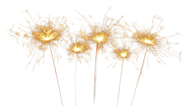 Festive Sylvester New Years Eve Party isolated on a transparent background, PNG file