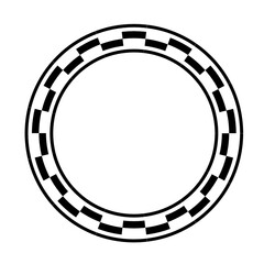Fototapeta premium Round frame with geometric pattern for making stamps and patterns