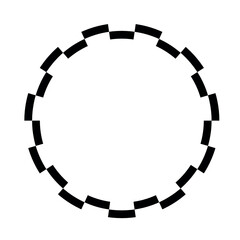 Round frame with geometric pattern for making stamps and patterns