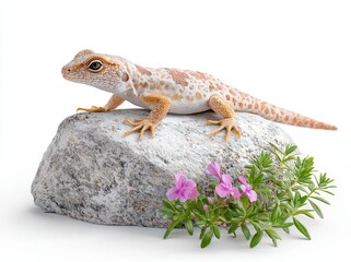 Obraz premium The Italian wall lizard, also known as the Ruin lizard, Podarcis sicula, belongs to the family Lacertidae and can be found in the Beigua National Geopark in Liguria, Italy.