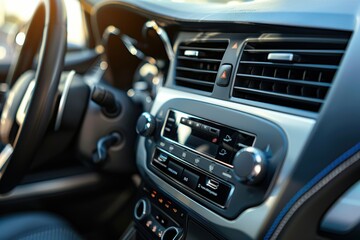 Obraz premium Comparative Analysis of Car AC Systems Highlighting Design, Controls, and Vent Placement