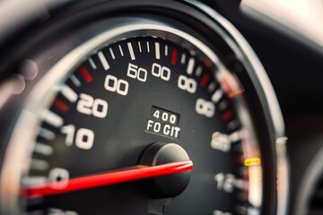 The speedometer shows a reading of 60 with a maximum of 400, indicating the car's speed during an enjoyable drive in bright daylight.