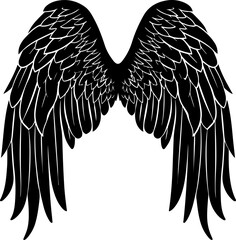 Black Wings Illustration Design