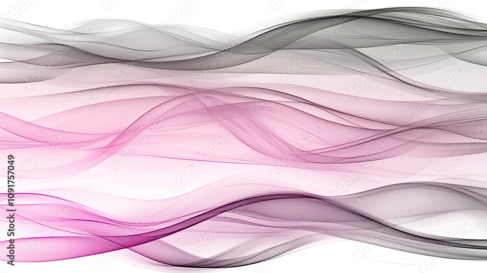 Poster elegant abstract background with soft pink and gray waves, featuring gentle lighting in a modern des