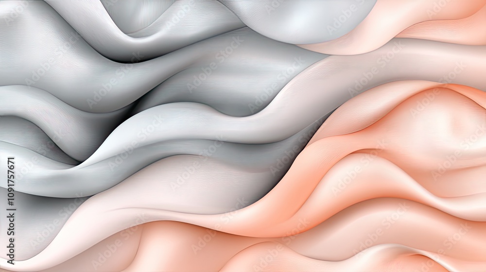 Poster elegant abstract background with soft pink and gray waves, featuring gentle lighting in a modern des