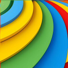 google colors bright yellow green blue red abstract curved art background