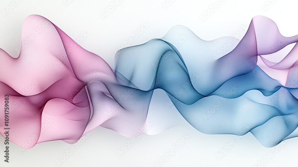 Poster elegant abstract background with soft pink and gray waves, featuring gentle lighting in a modern des