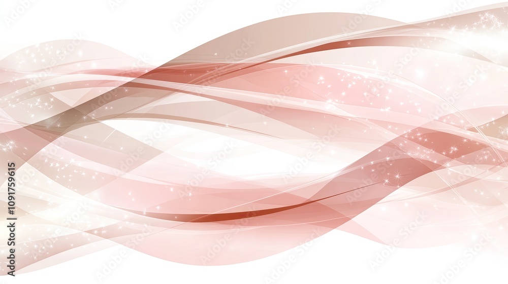 Poster elegant abstract background with soft pink and gray waves, featuring gentle lighting in a modern des