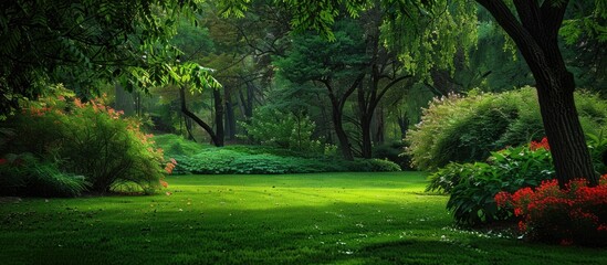 Fototapeta premium Lush Greenery in the Park