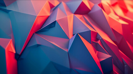 A profile picture background with some geometric forms with different vibrant colors mainly blue mixed with red Cinematic Lighting 8K UltraHD SuperResolut
