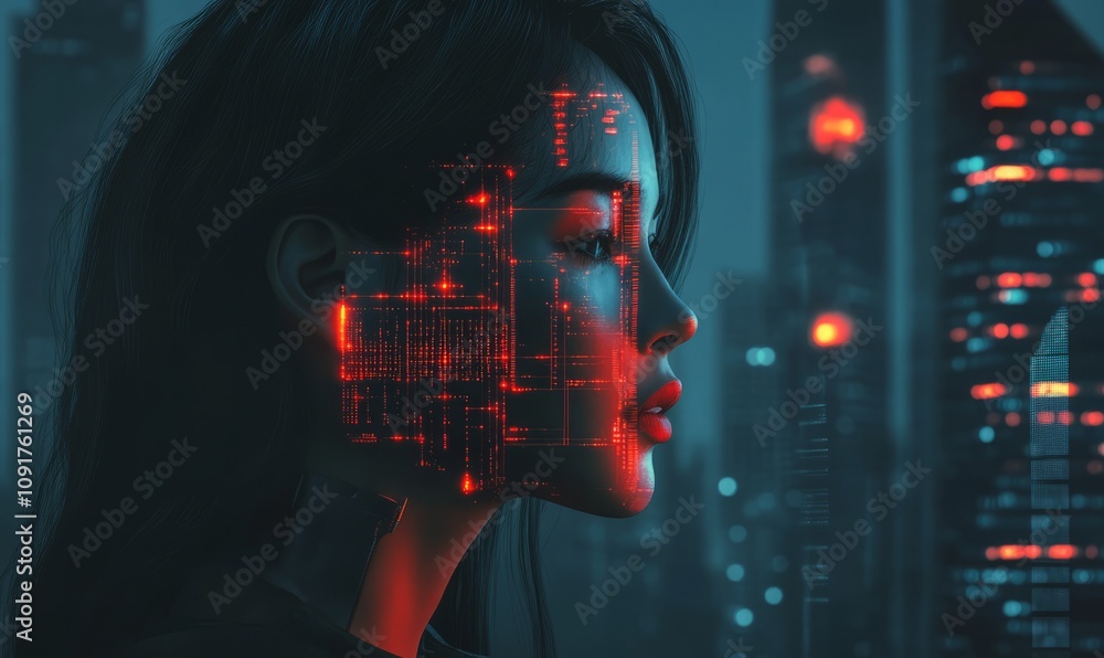 Poster ai(artificial intelligence) concept. deep learning